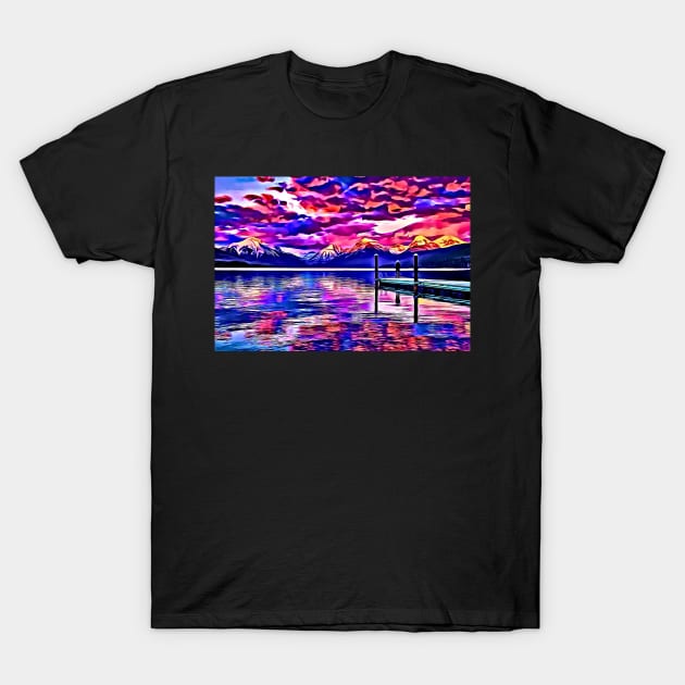 Set Your Mind On Things Above Purple Aesthetic T-Shirt by BubbleMench